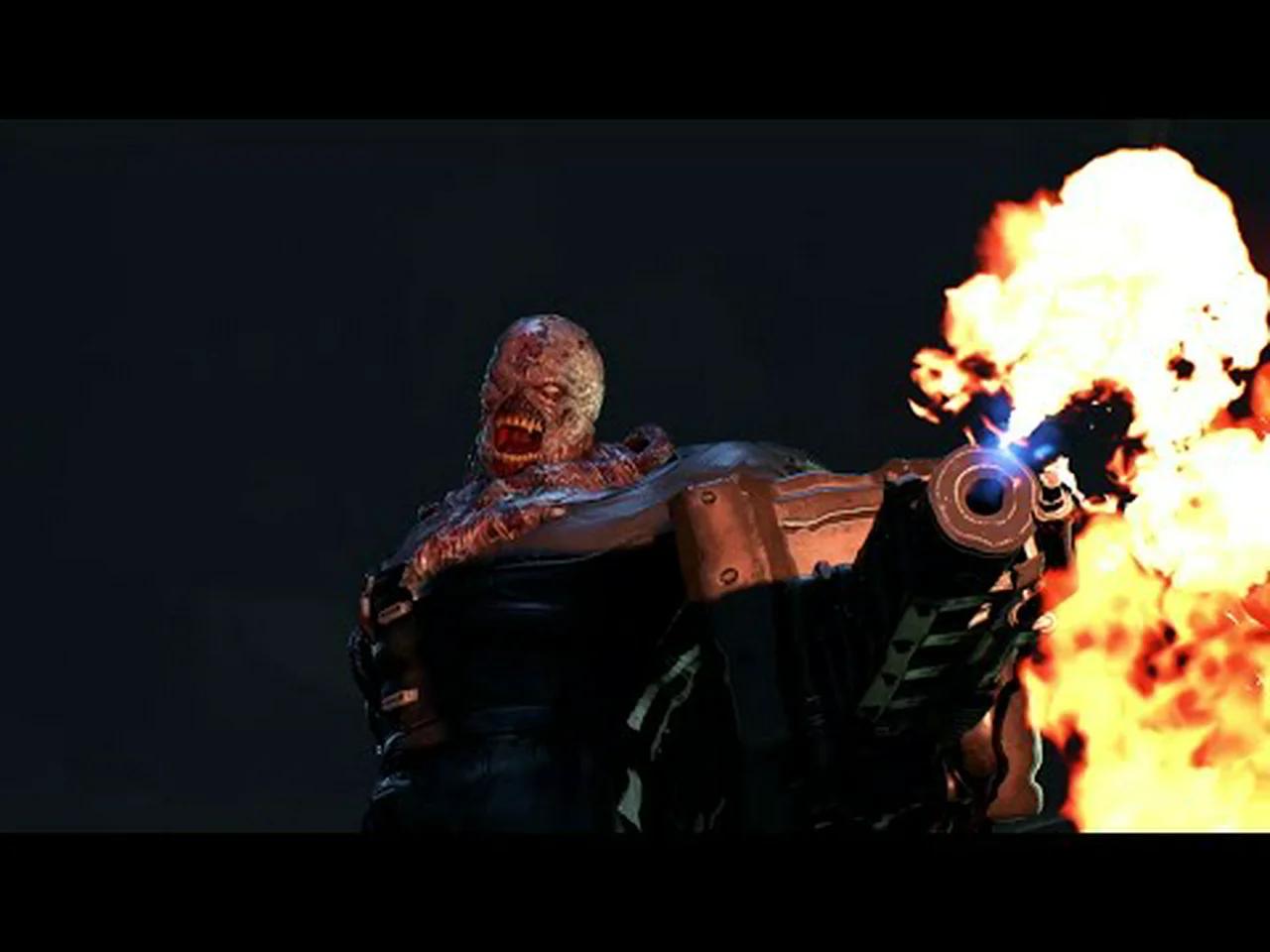 Resident Evil 3 Remake FIXED CAMERA Flamethrower Battle 4K