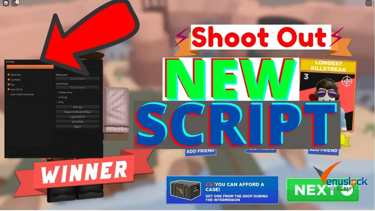 Shoot Out Script 2022 Silent Aim ESP Aimbot ROBLOX GUI W19rT0 Nkus