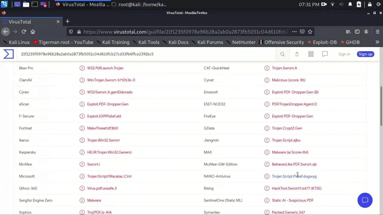PDFID Tool Kali Linux - Identify a Malicious PDF
