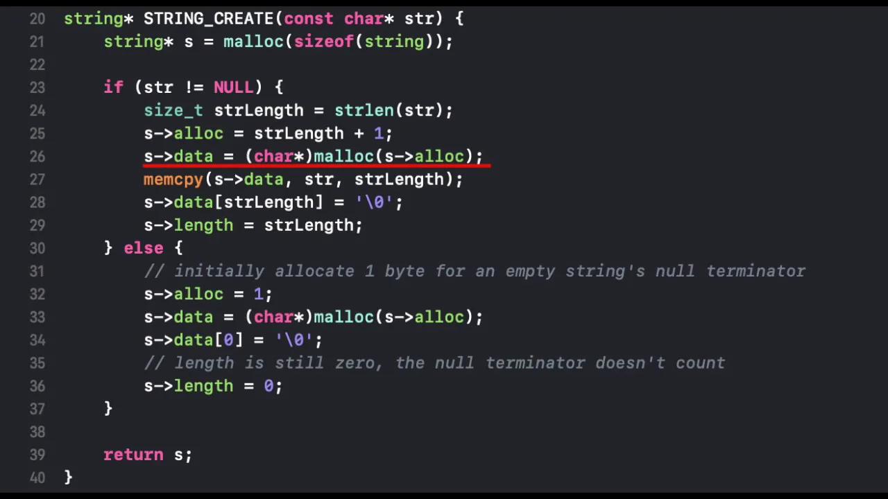 Creating my own string library in c
