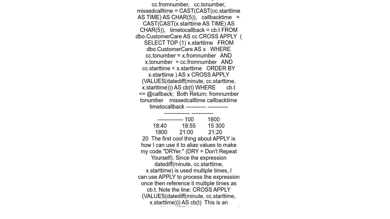 Find the number of return calls that were done by customer care within ...