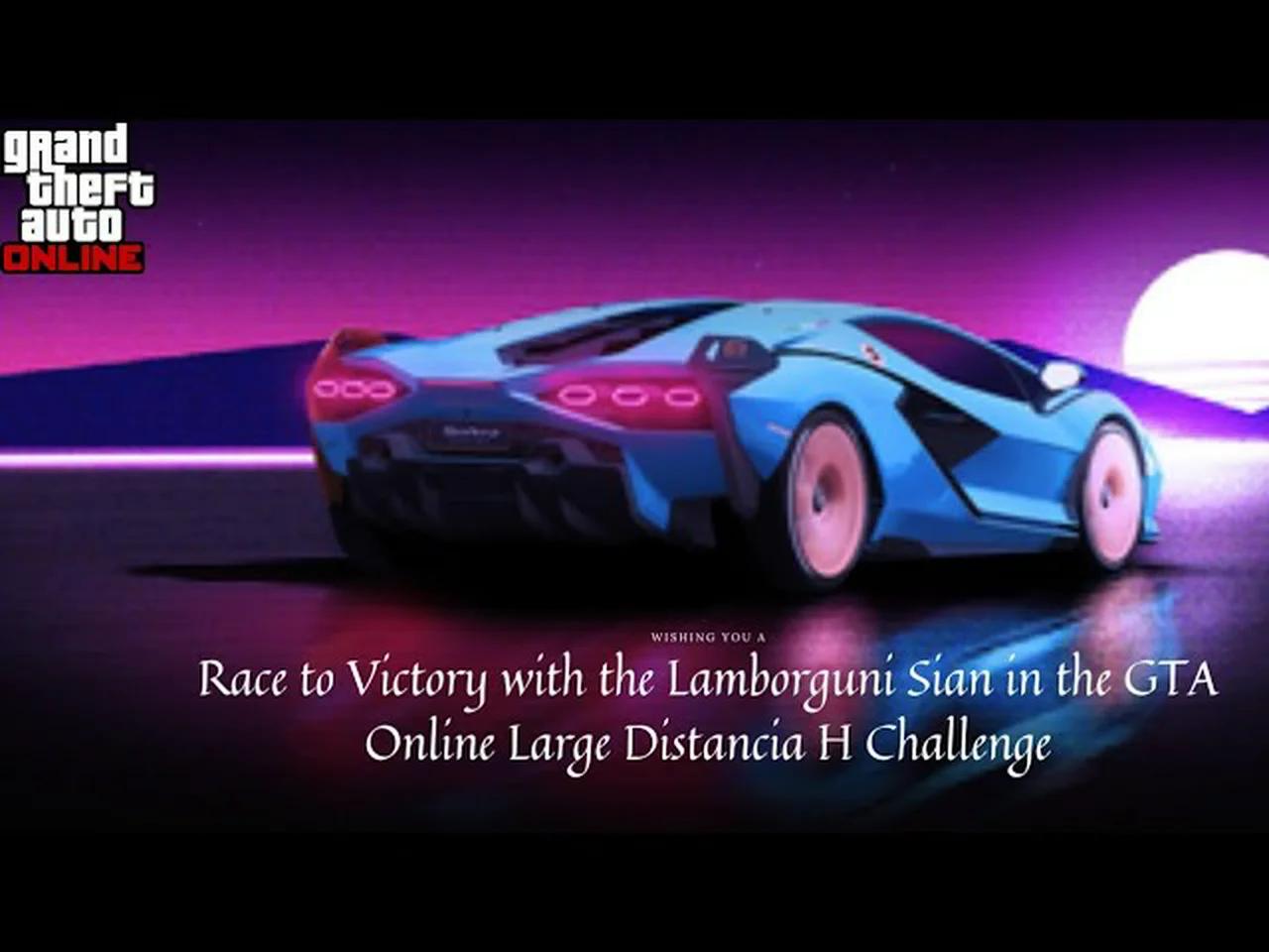 Race to victory with the lamborguni sian in the gta online large