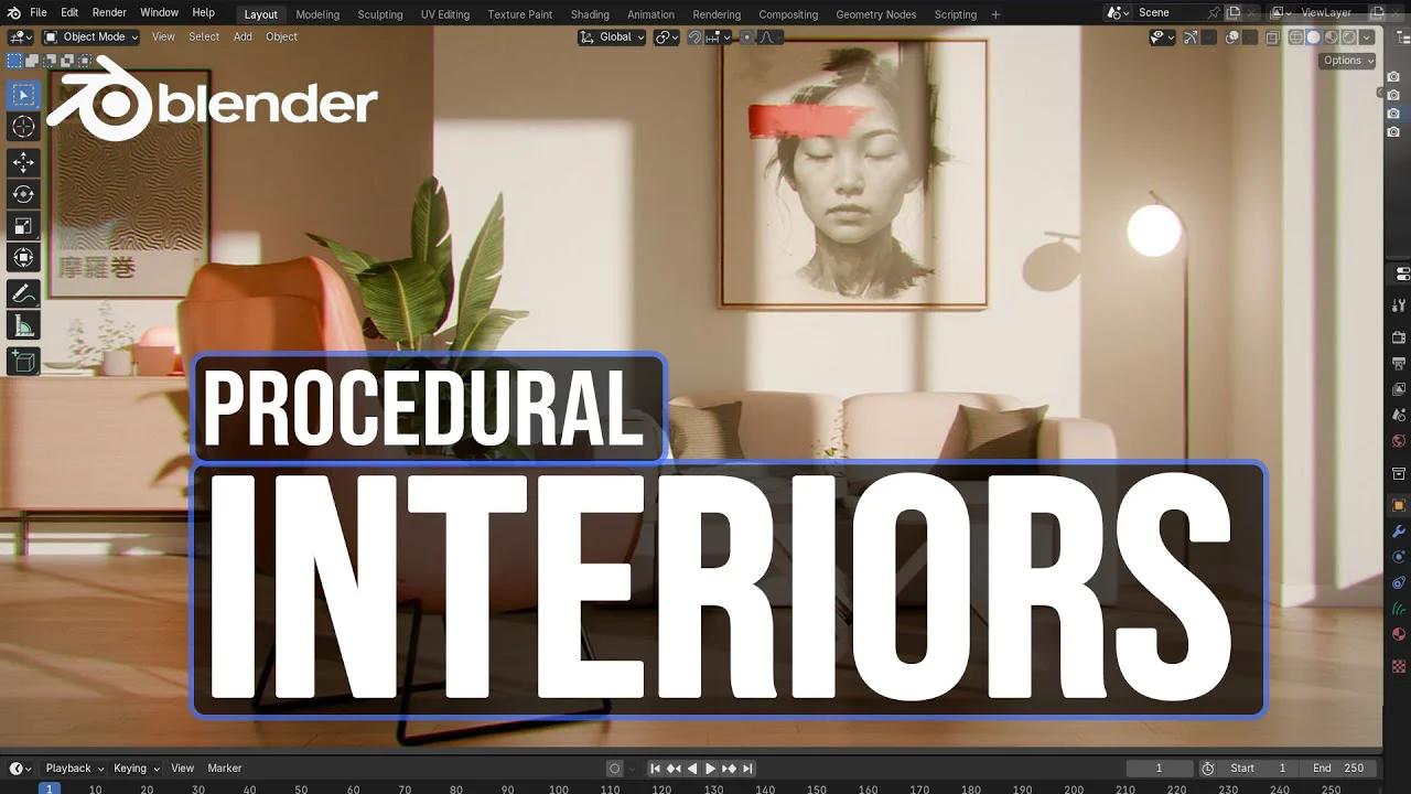 Blender Procedural Interiors Released!