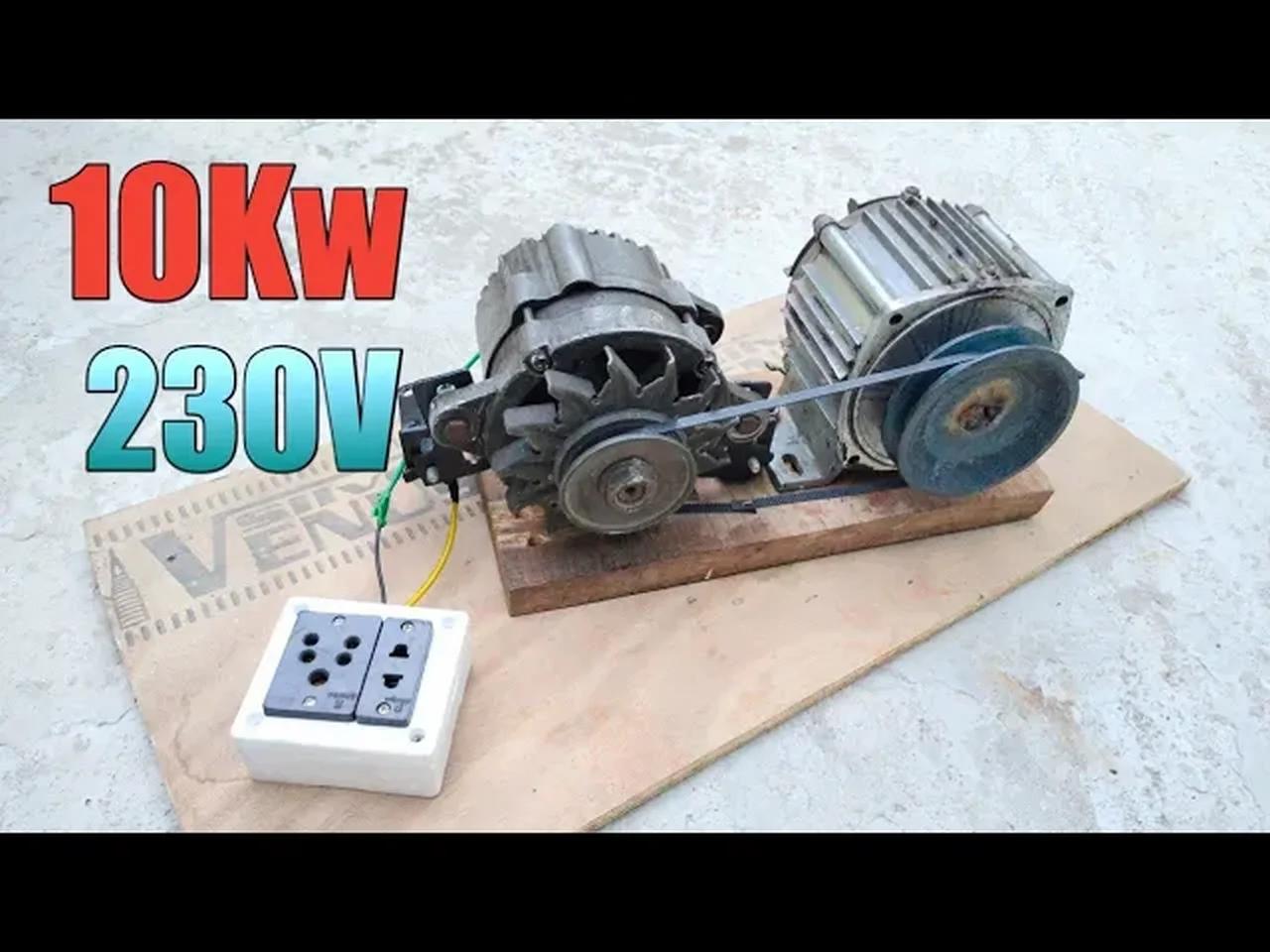 Car Motor Alternator To Make Infinity Energy Electricity Generator