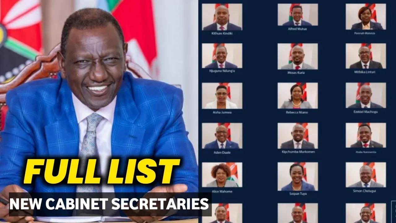 full list of the new cabinet Secretaries |Ruto|Plug Tv