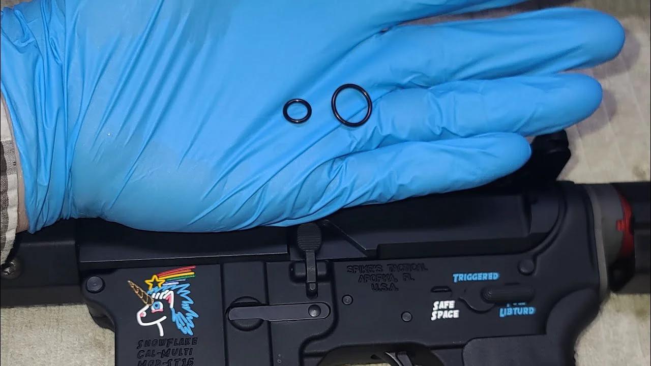 The O-ring trick for the AR small and large ( AR10 and AR15 )