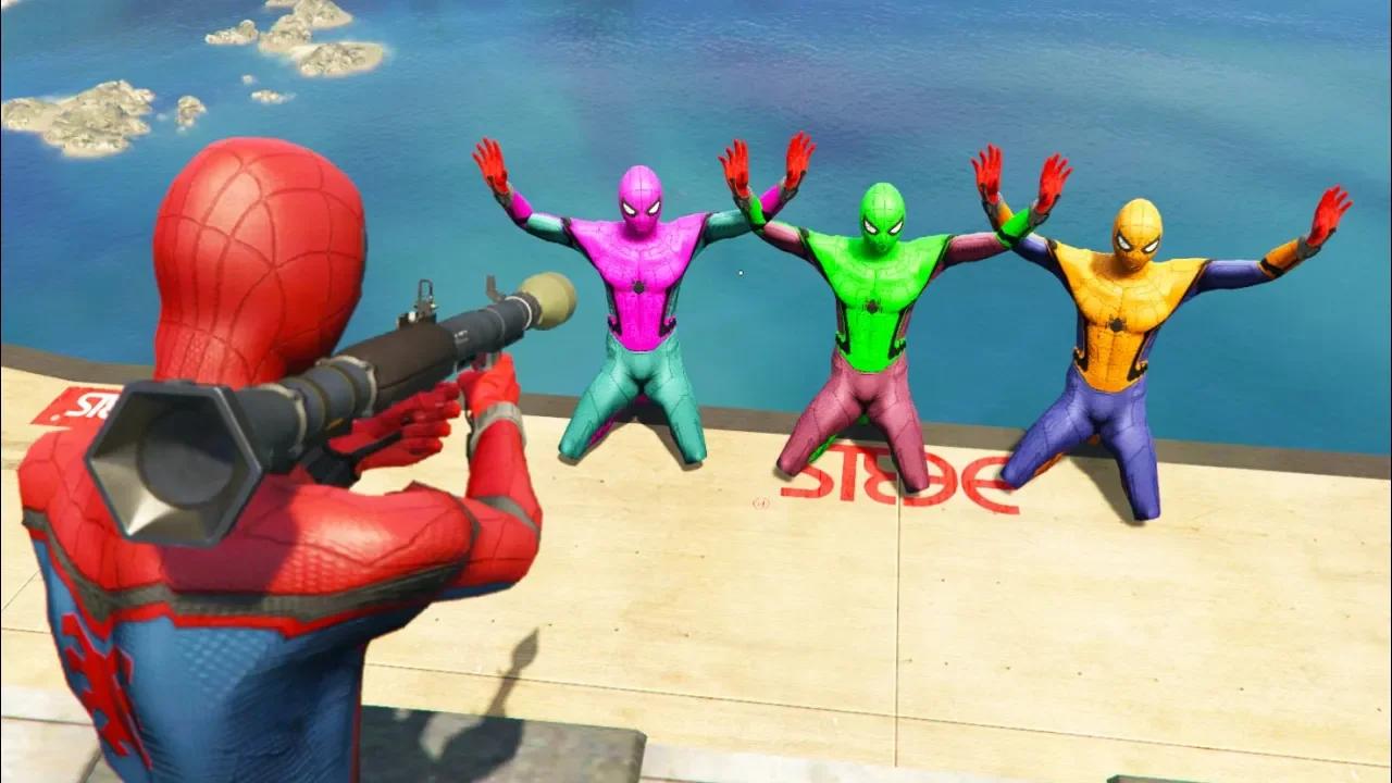 Gta 5 Funny Water Ragdolls Spiderman Vs Spiderman Crazy Euphoria