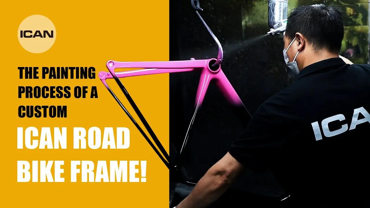 ICAN Frame Art The painting process of a custom carbon fiber road bike ...