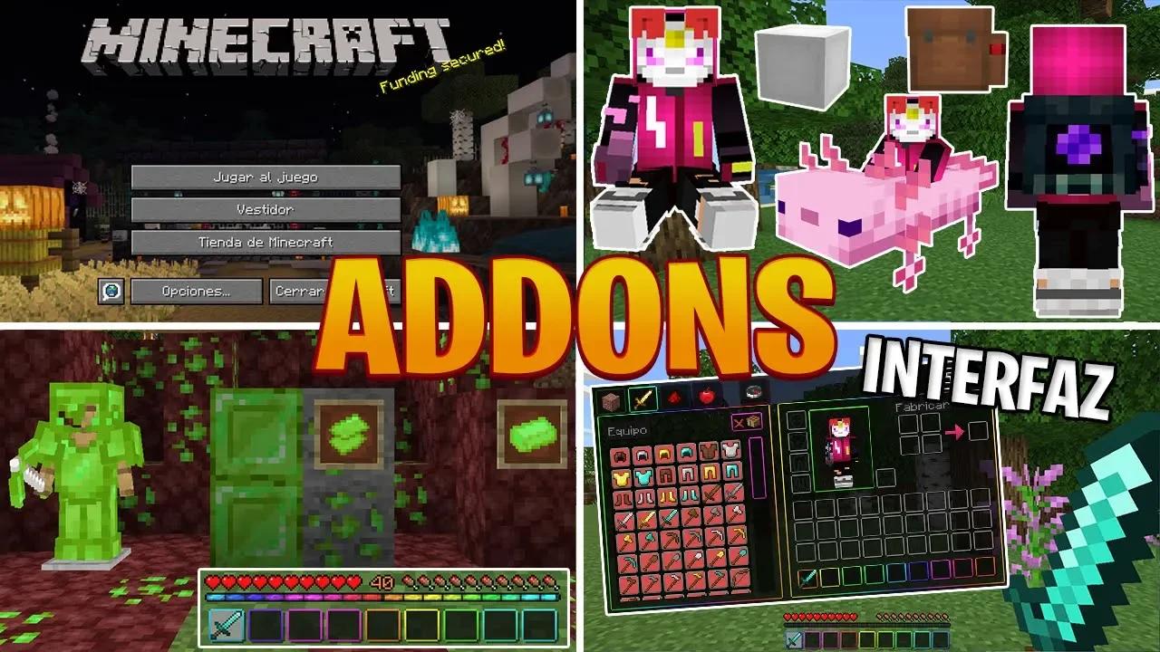 🙀TOP 8 MEJORES ADDONS SURVIVAL PARA MINECRAFT PE 1.17 - MODS MINECRAFT ...