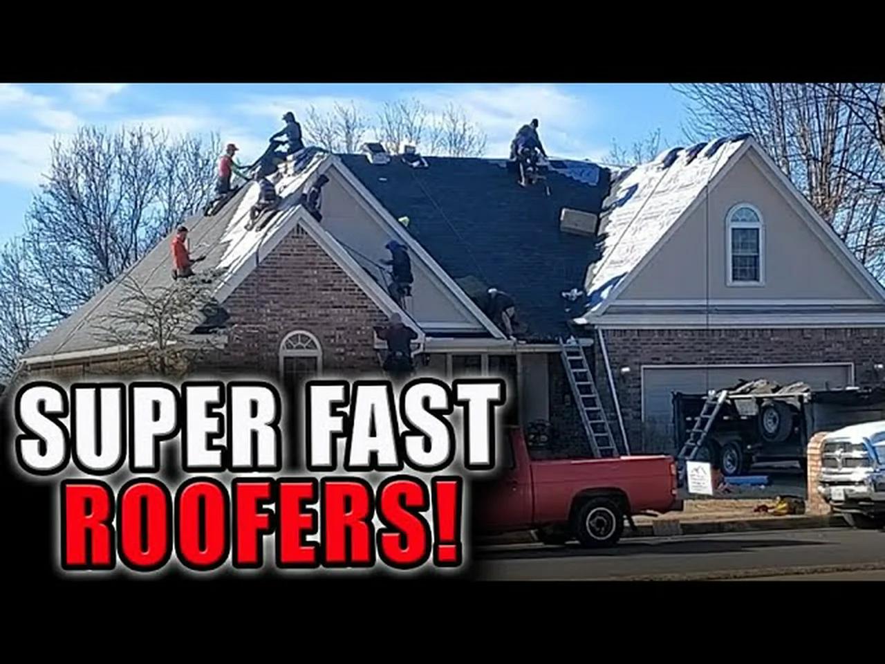 8Hour Roofing Job in 3 Minutes TIMELAPSE