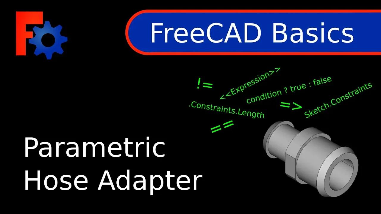Freecad Tutorial Basics Hose Adapter