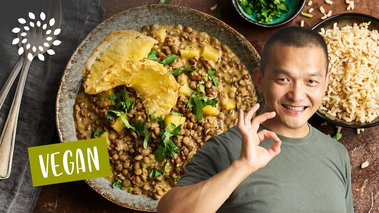 Linsencurry mit Ananas [Rezept] - Super lecker und einfach!
