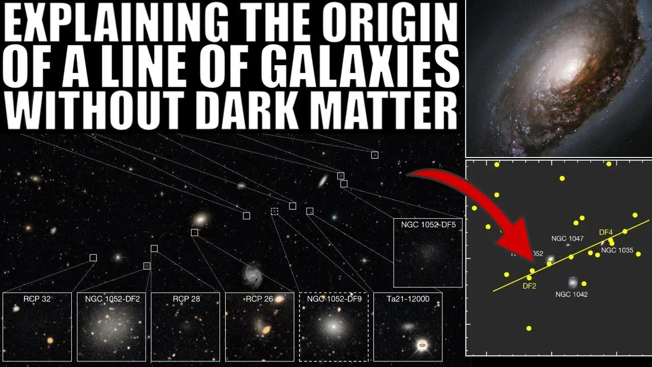 Paper Explains a Peculiar Line of Galaxies Without Dark Matter