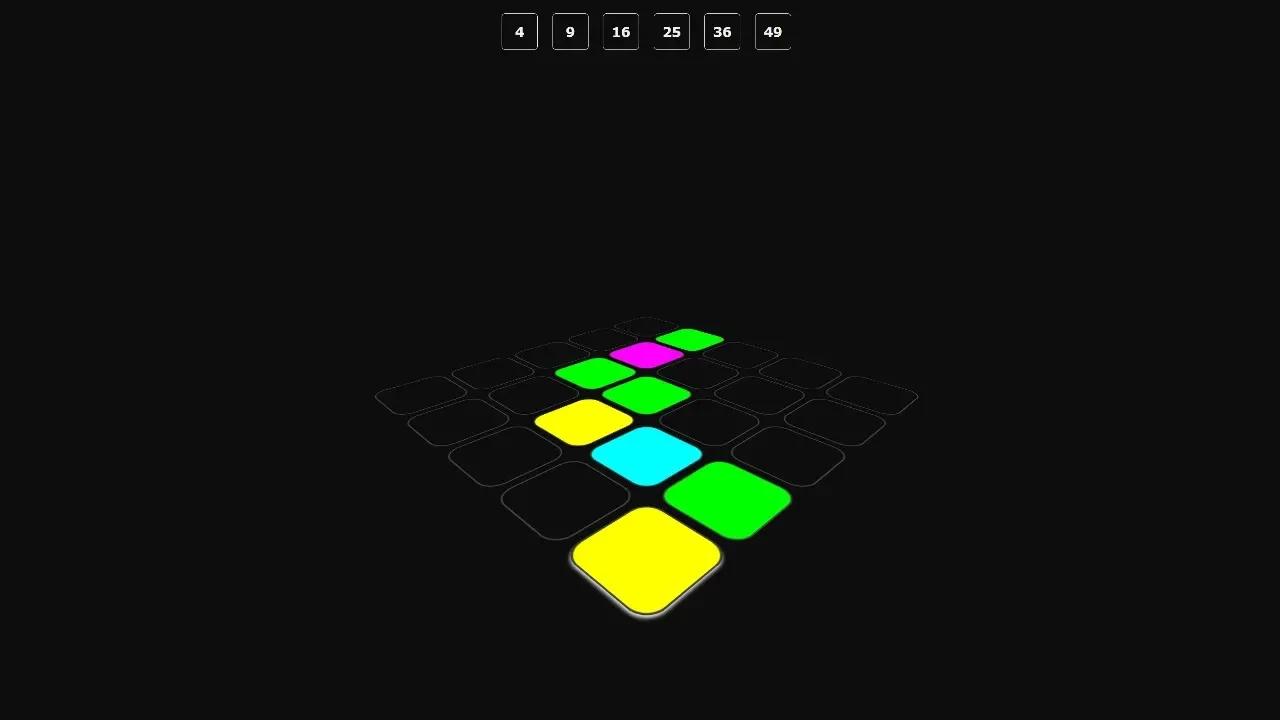 3D Colored Tiles | Javascript Html Css