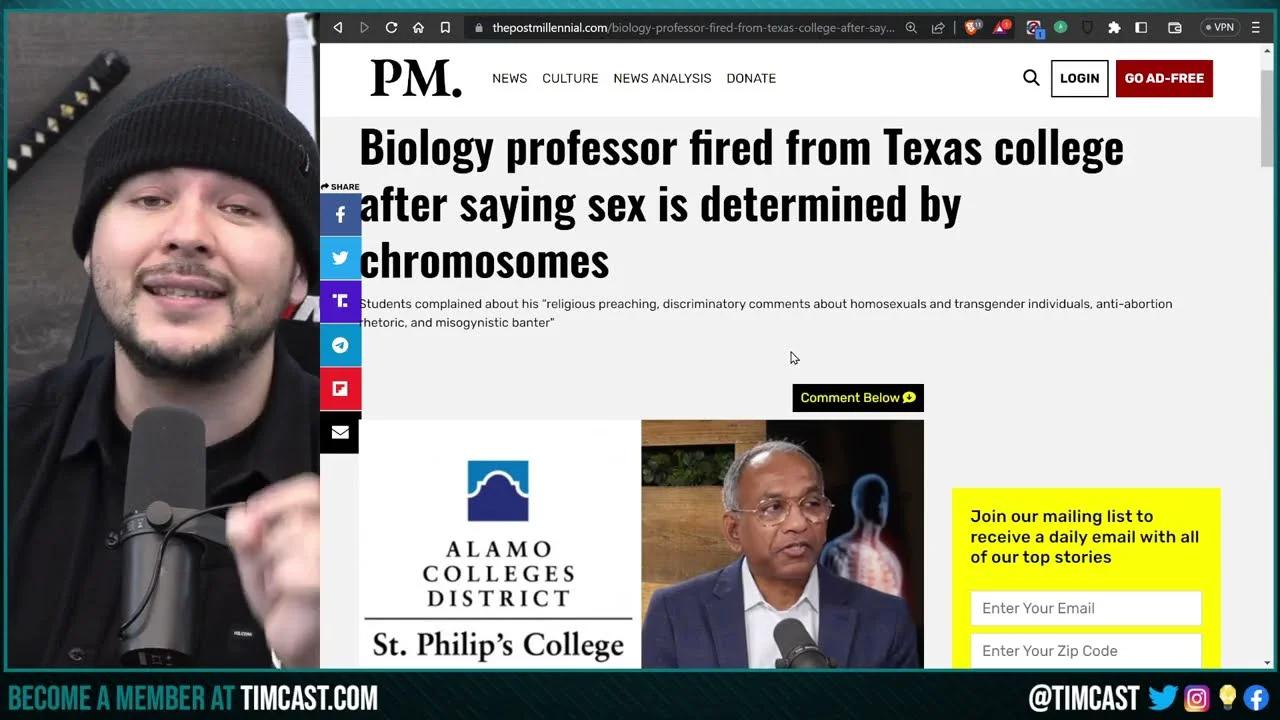 Biology Professor FIRED For Saying Chromosomes Determine Sex, Woke