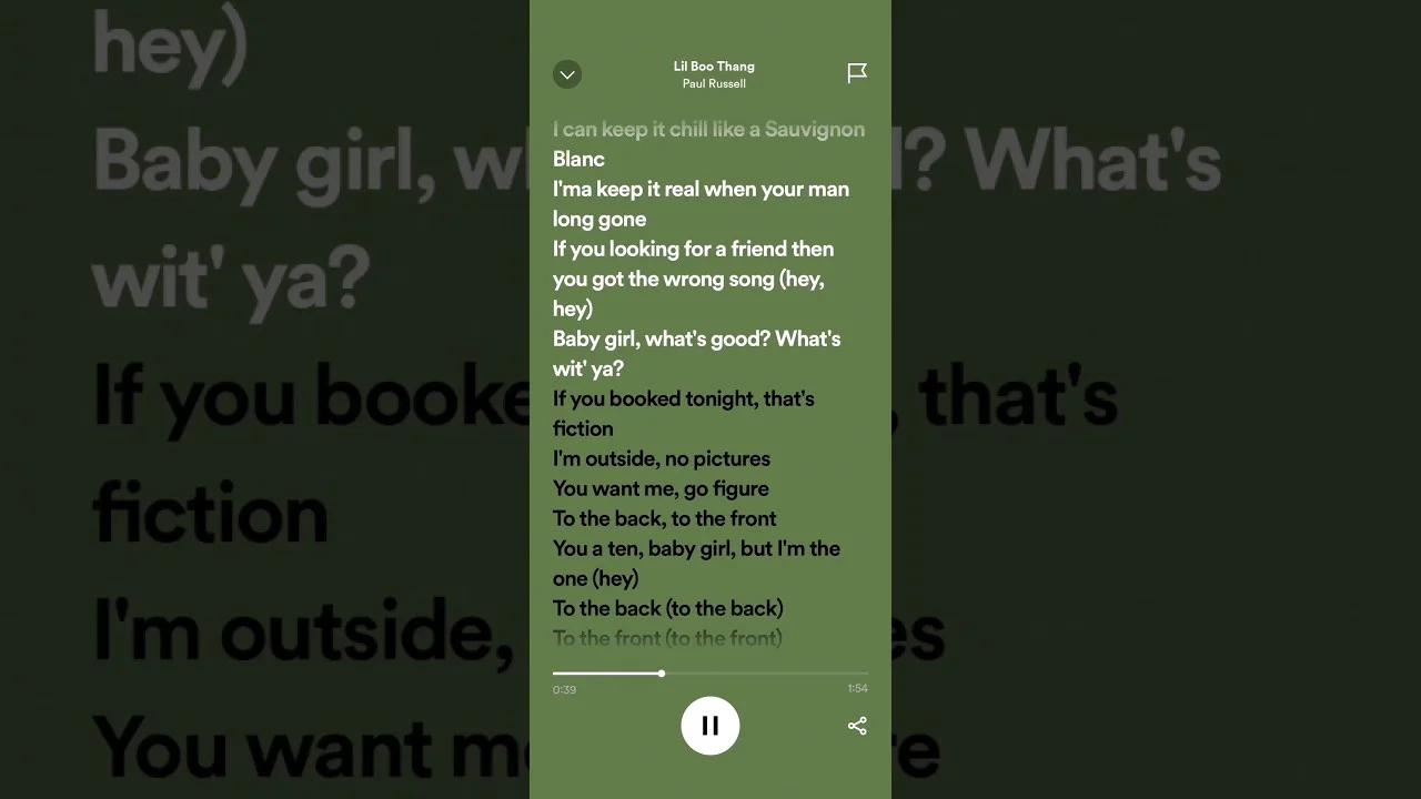 Paul Russell: Lil Boo Thang | #Lyrics