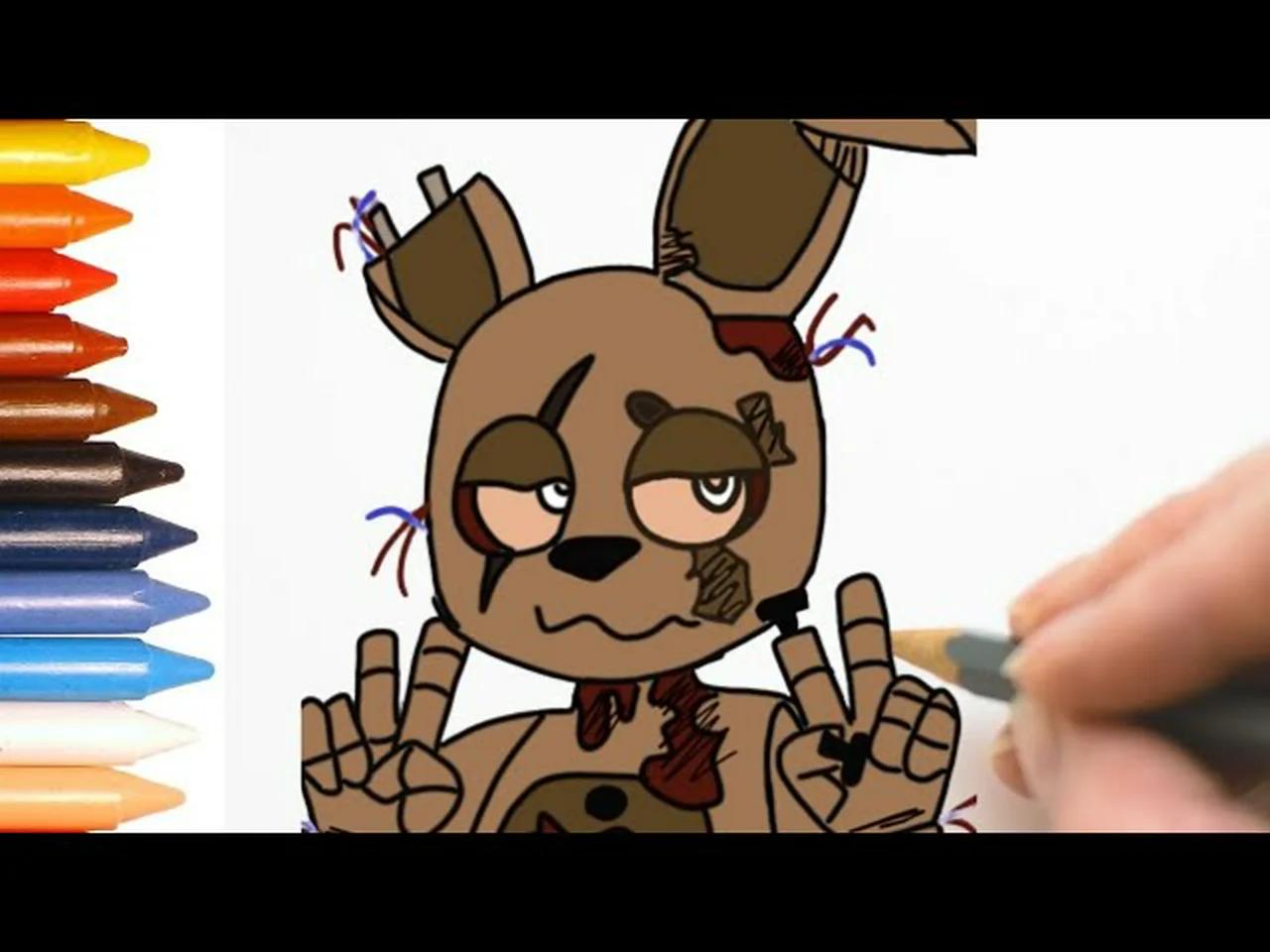 COMO DESENHAR SPRING BONNIE - FIVE NIGHTS AT FREDDY'S - FÁCIL