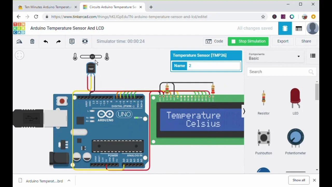 Connect Arduino UNO to Temperature Sensor and Get Data on 16x2 LCD ...