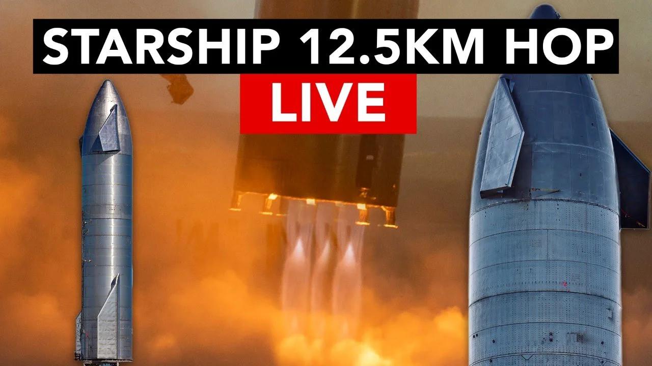 Starship Test Flight LIVE 12.5km Hop (take two!)