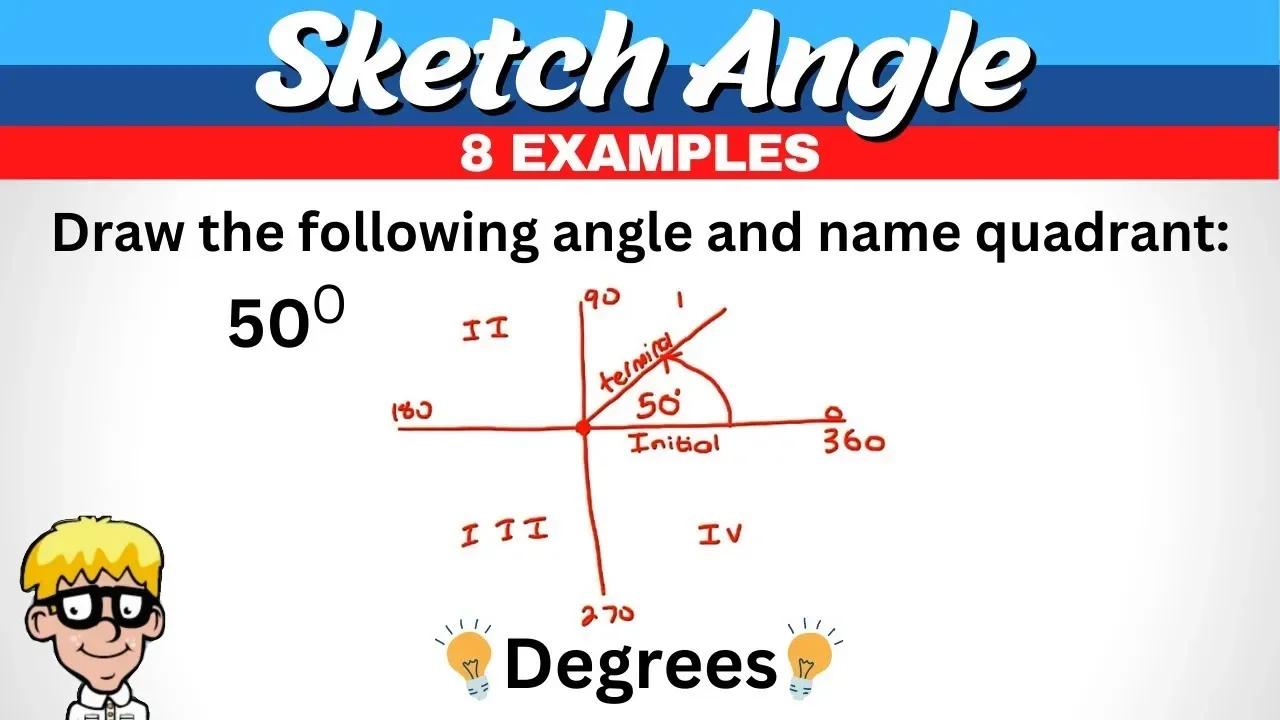 Sketch Angle Algebra 2 | Degrees