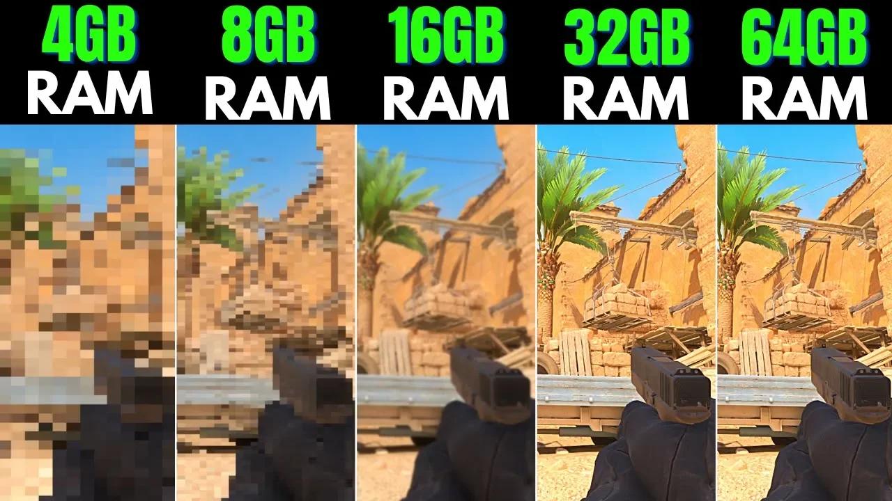 Counter-strike 2 Csgo2 2gb ram 4gb ram vs 8gb ram vs 16gb ram vs 32gb ram