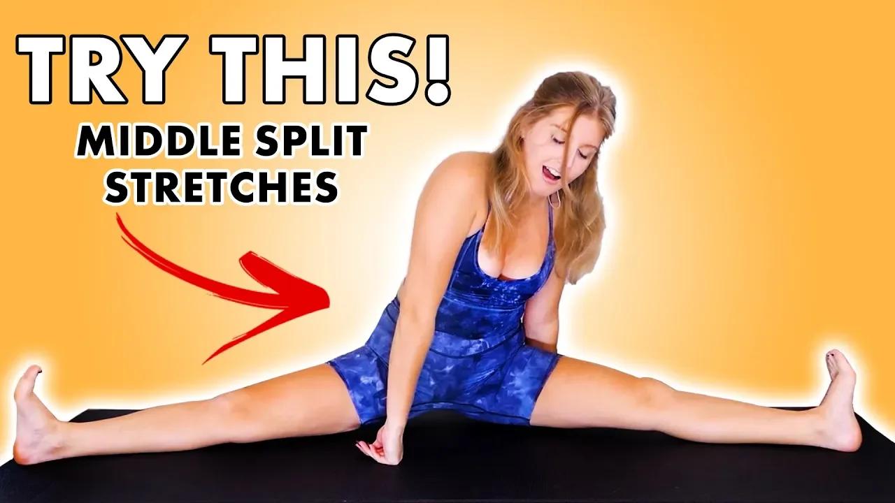 How To Do Middle Split Stretches, Lower Body Stretches Yoga Workout w ...