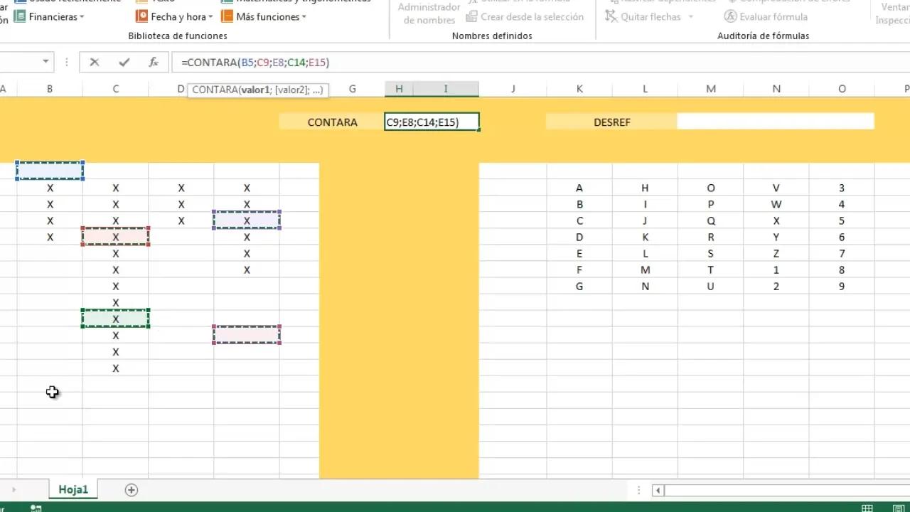 5. Las Funciones CONTARA y DESREF