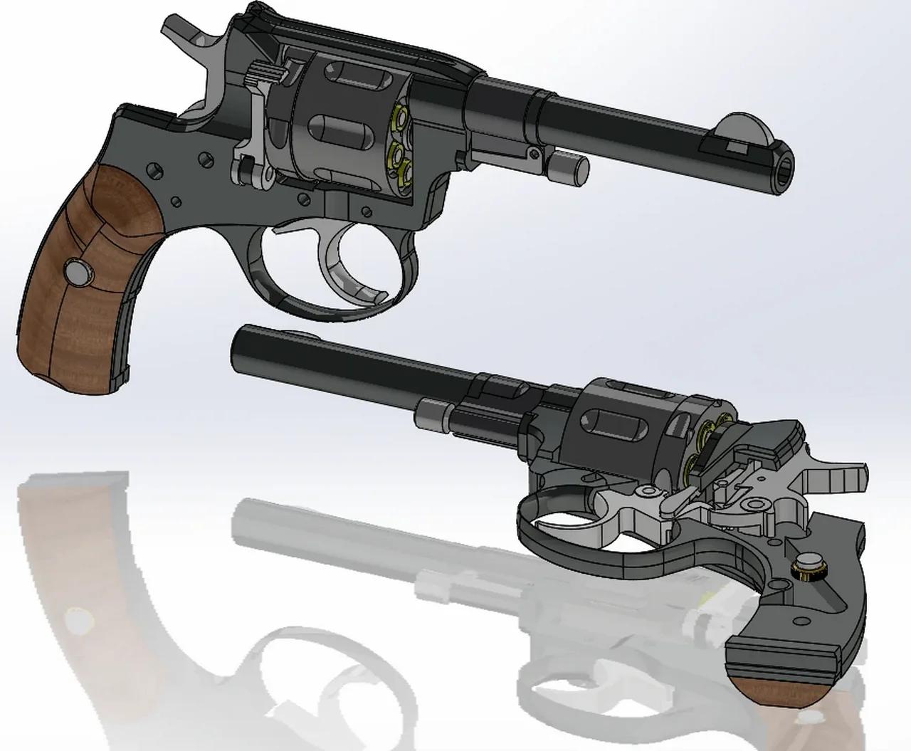 Nagant M1895 Revolver Reference Model