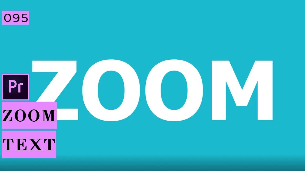 Create a Zoom Text Effect in Premiere Pro