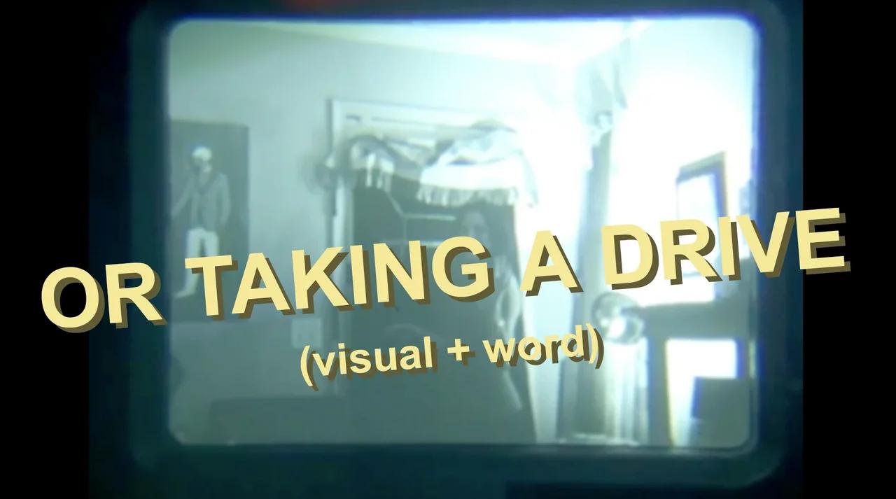 Or Taking A Drive (visual + word)