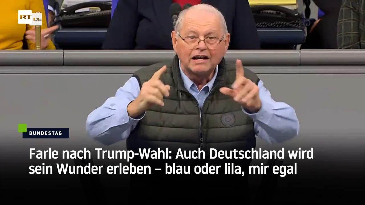 ⁣Farle nach Trump-Wahl: Auch Deutschland wird sein Wunder erleben – blau oder lila, mir egal