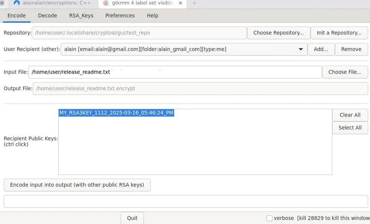 The GUI interface is 90% functional - Only one click to encode or ...