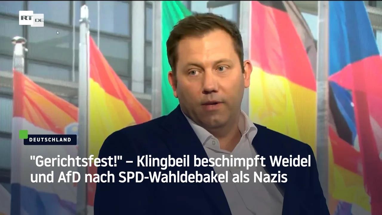 ⁣"Gerichtsfest!" – Klingbeil beschimpft Weidel und AfD nach SPD-Wahldebakel als Nazis