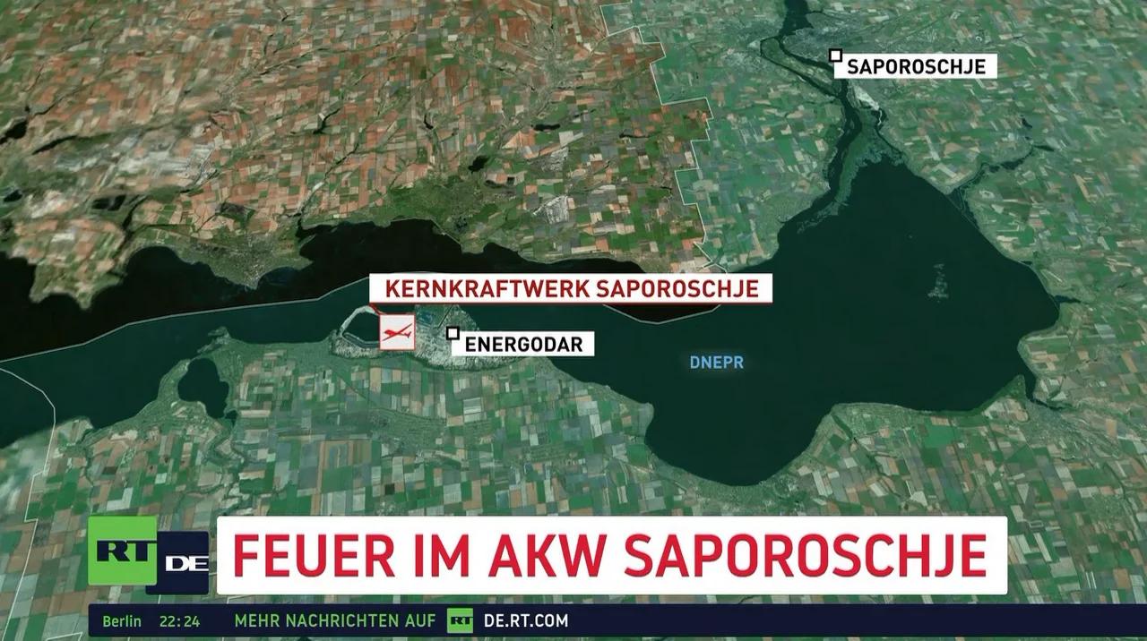 ⁣Nach ukrainischem Beschuss: Brand im AKW Saporoschje ausgebrochen