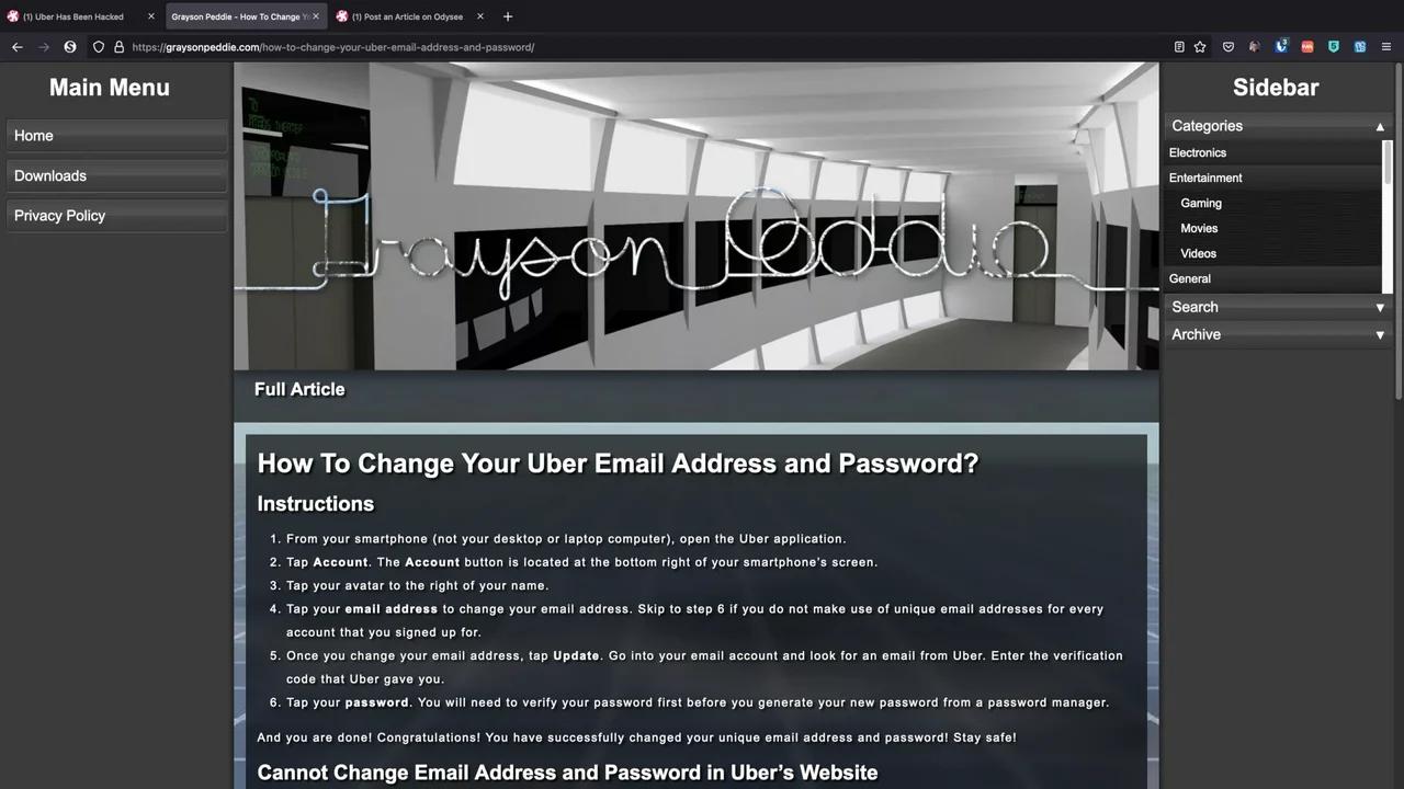 How To Change Your Uber Email Address And Password 