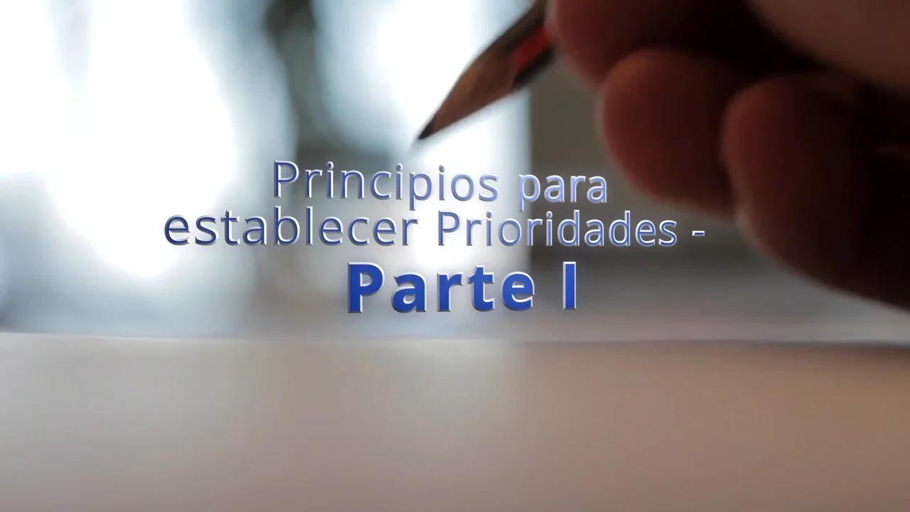 Principios para establecer prioridades