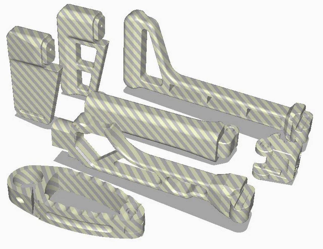 Remixed Arm Options for Folding Mech Mount Brace & Stock Collection
