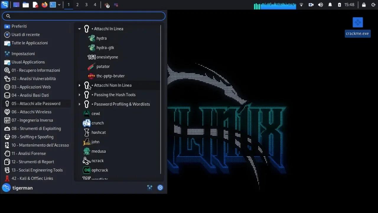 Kali Linux O.S. Pentesting - View All Tools