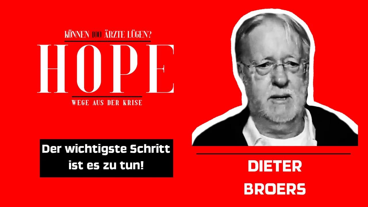 Dieter Broers Der Wichtigste Schritt Ist Es Zu Tun