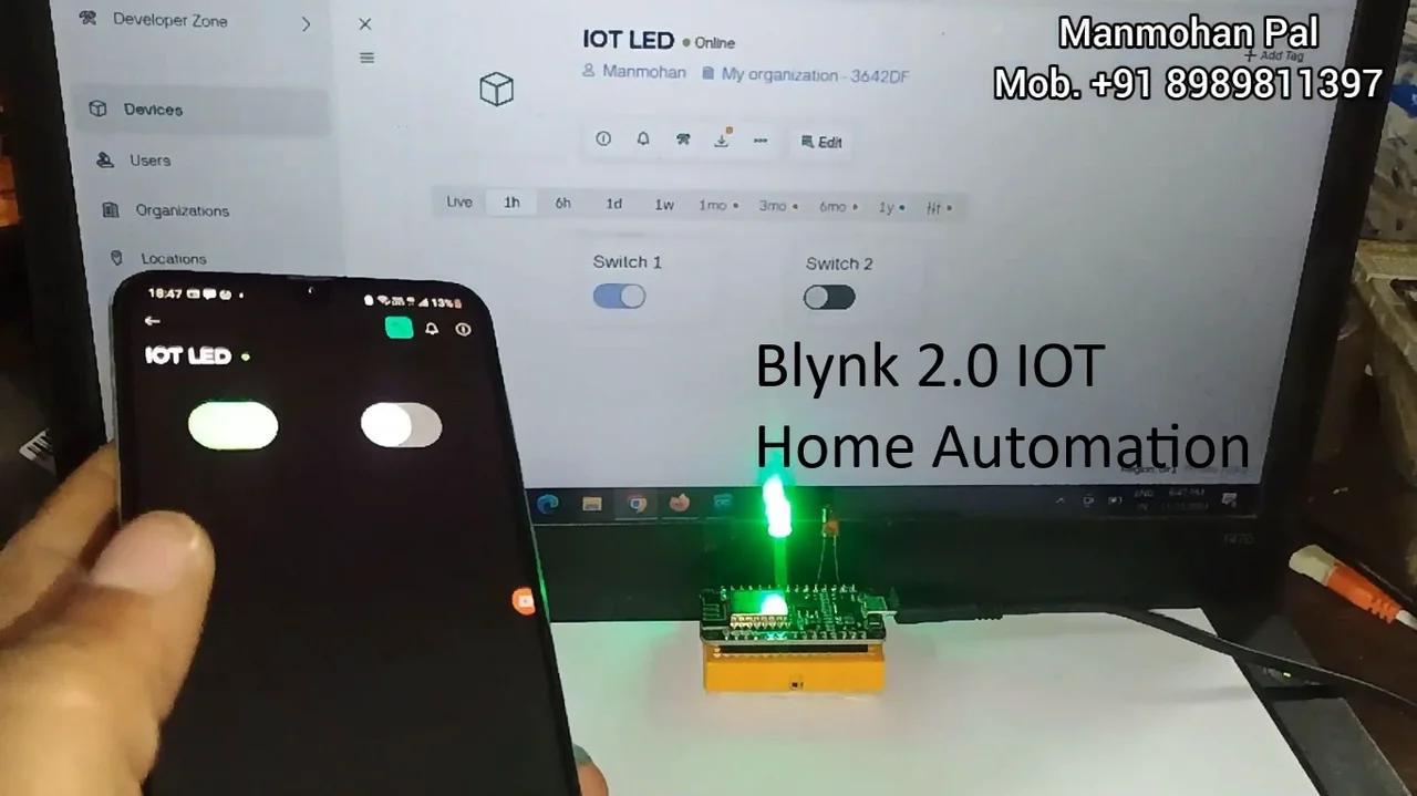 Blynk 2.0 with ESP8266 Nodemcu Setup Web Dashboard and Mobile App, LED ...