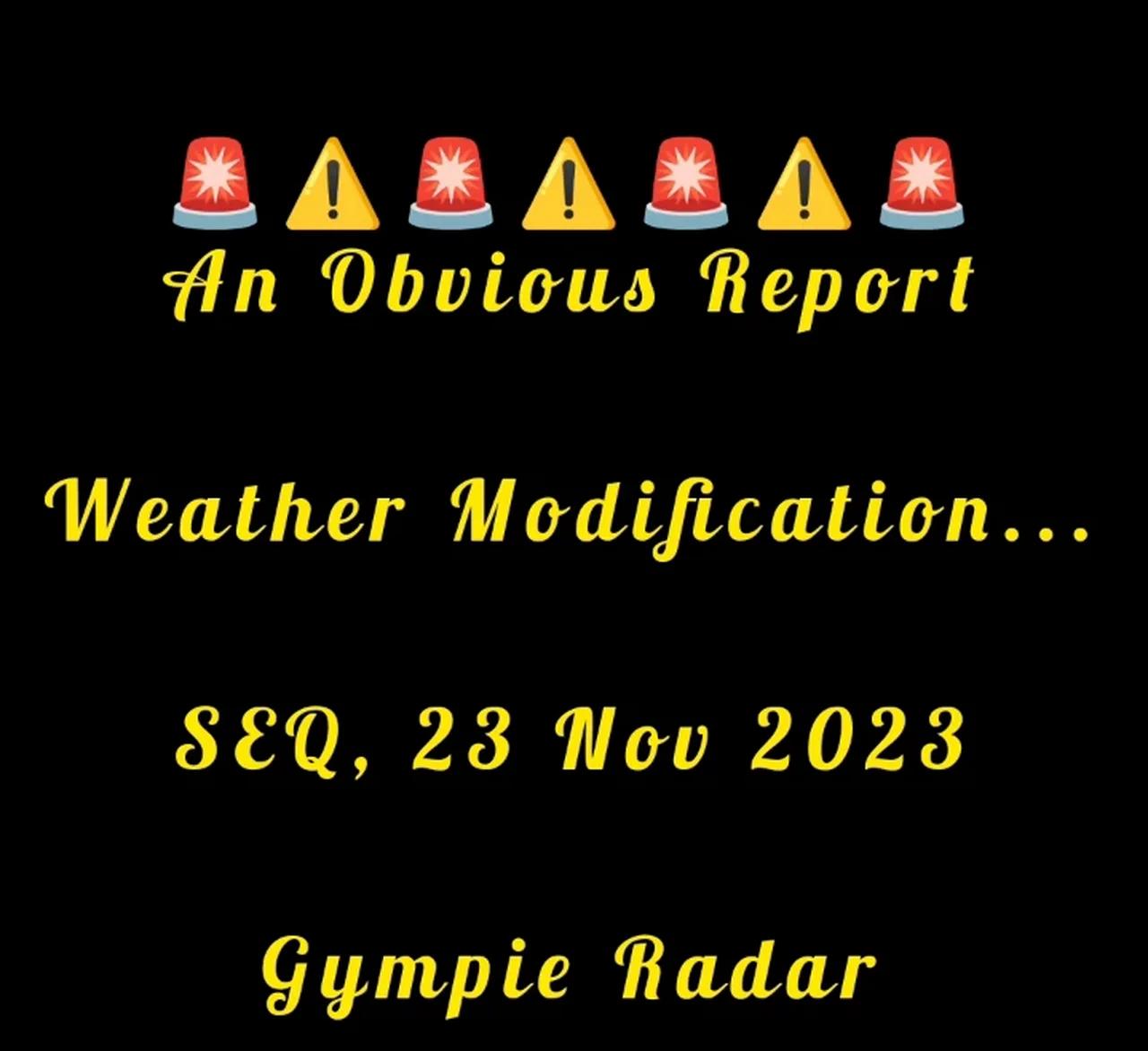 An Obvious Report Weather Modification 23 Nov 2023