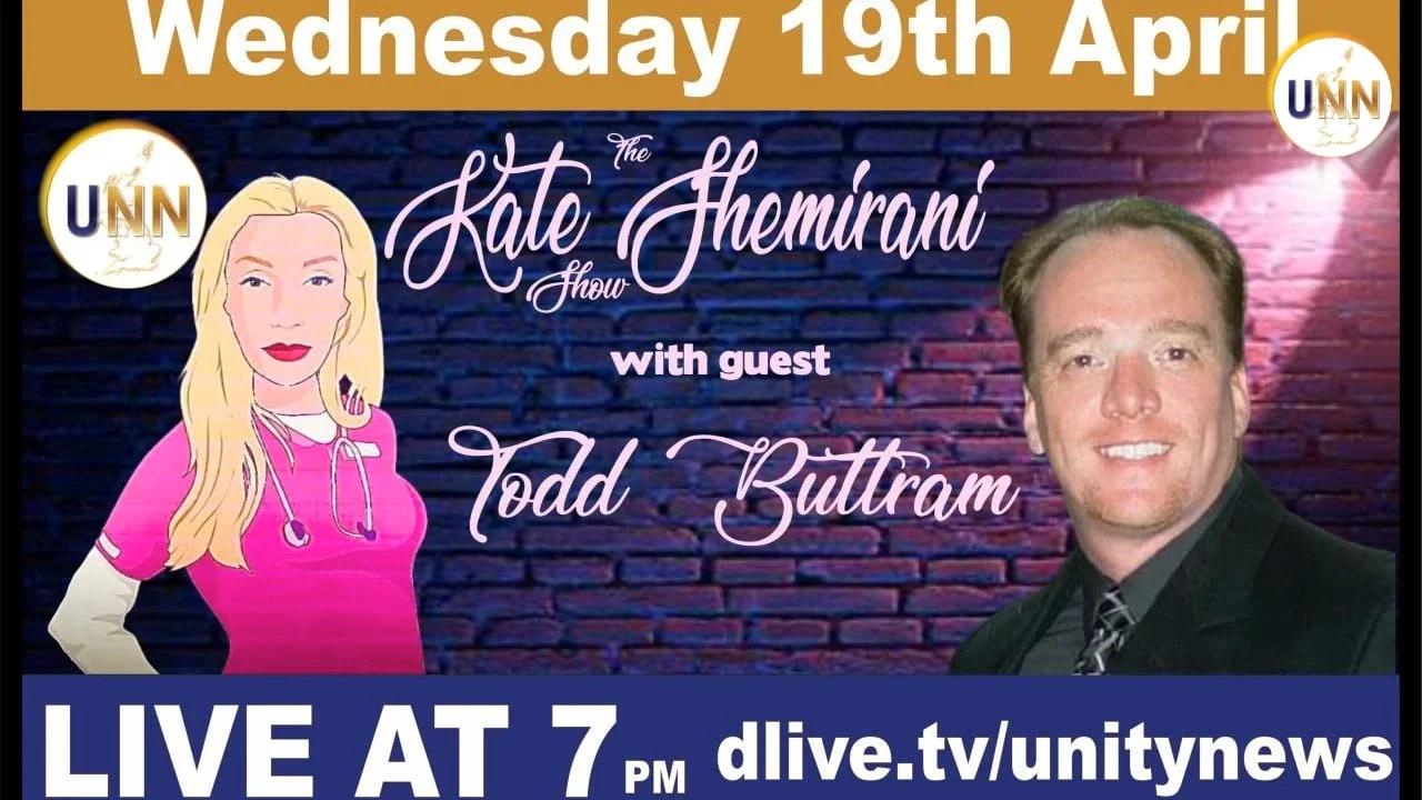 Kate Shemirani with Todd Buttram