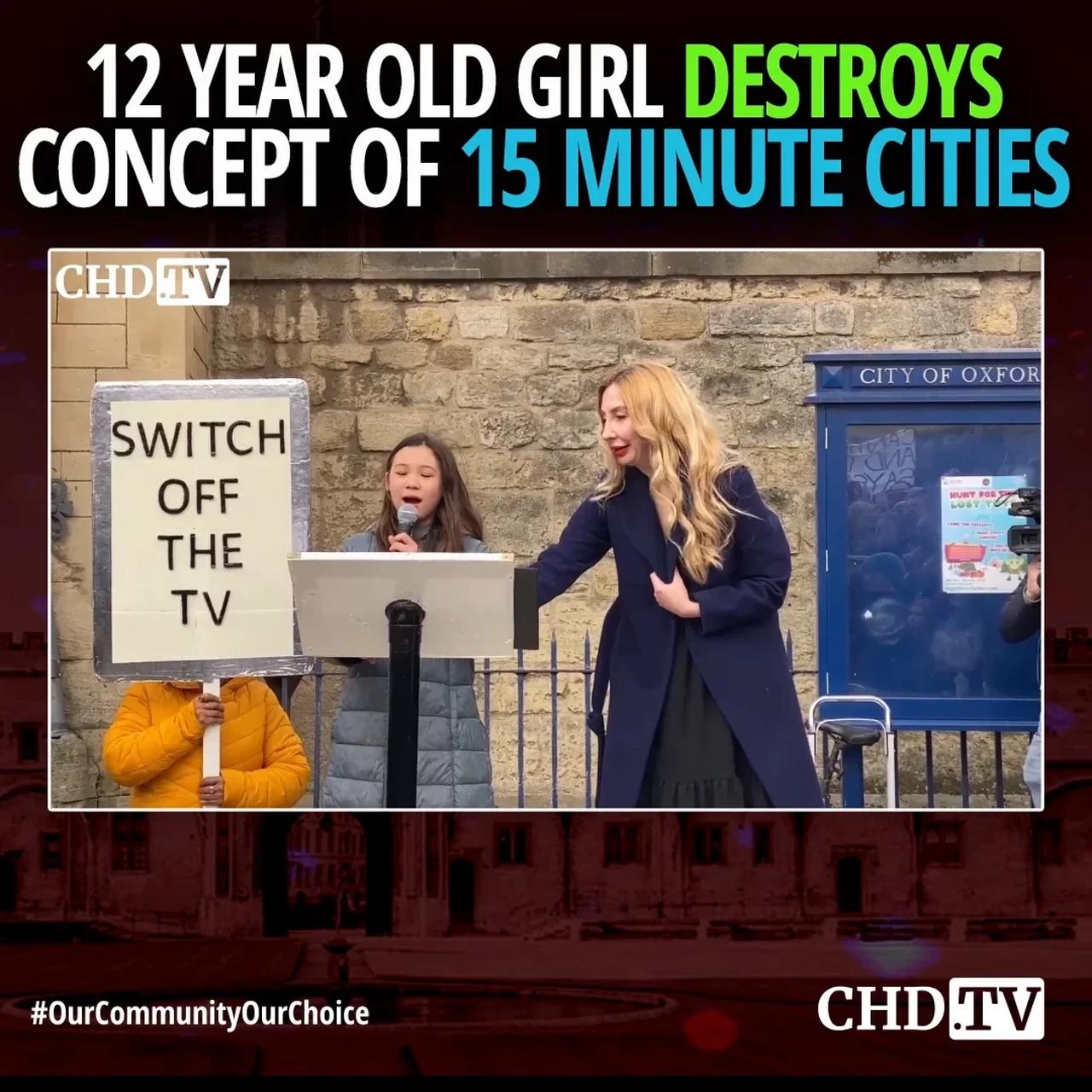 Listen to This 12-Year-Old Girl Expose the Dystopian Reality of 15-Minute Cities!