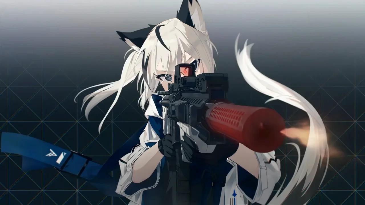 Cute Anime Fox Girl | Rifle Shooting - Live Wallpaper