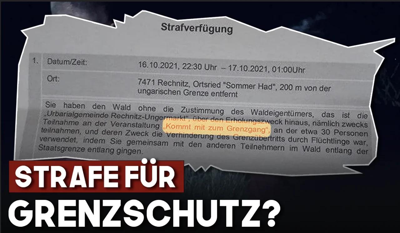 Strafe für Grenzschutz offene Grenzen für Schlepper