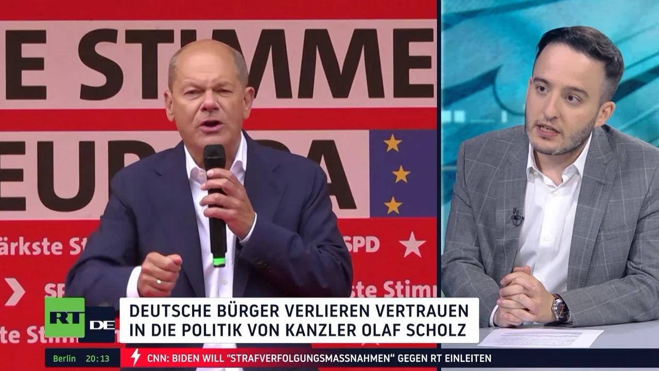 ⁣Ein schwacher Kanzler? Umfragewerte zeigen Olaf Scholz im Sinkflug