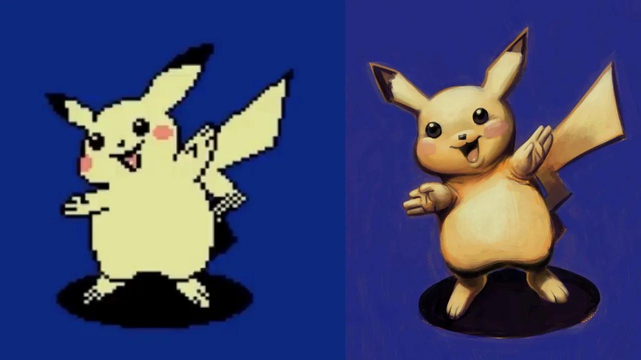 Drawing a bootleg Pikachu