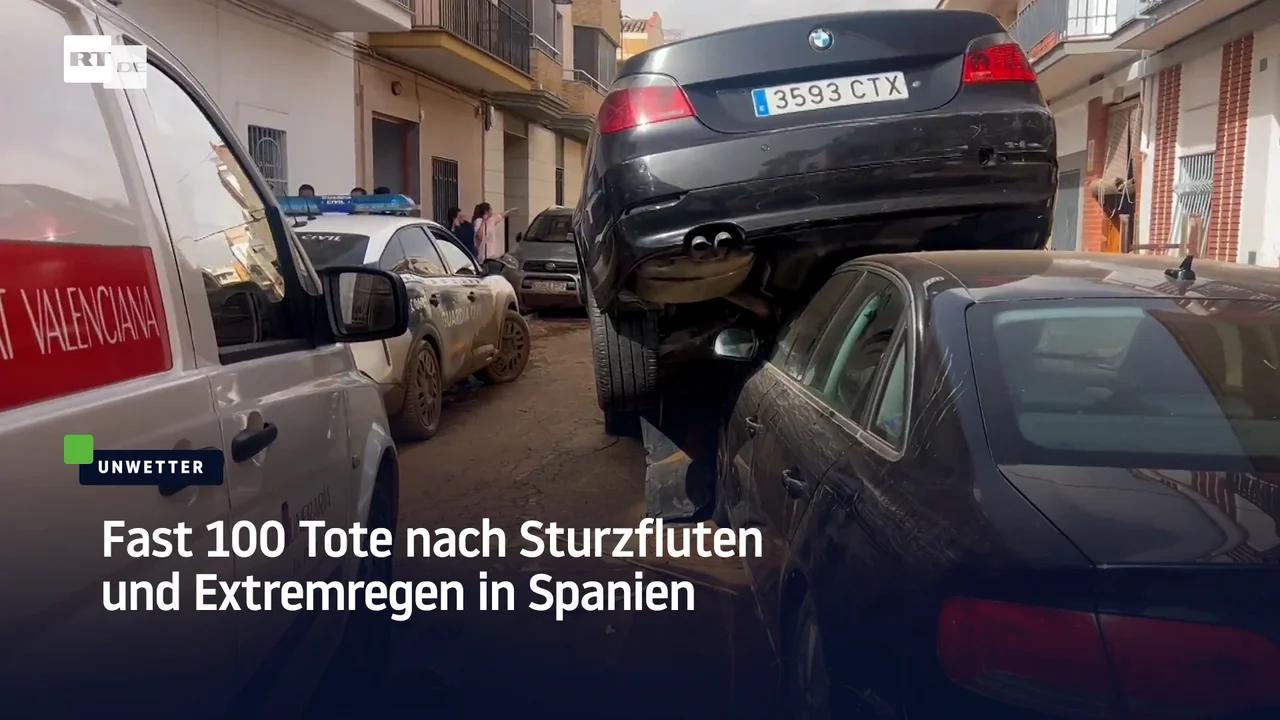 ⁣Fast 100 Tote nach Sturzfluten und Extremregen in Spanien