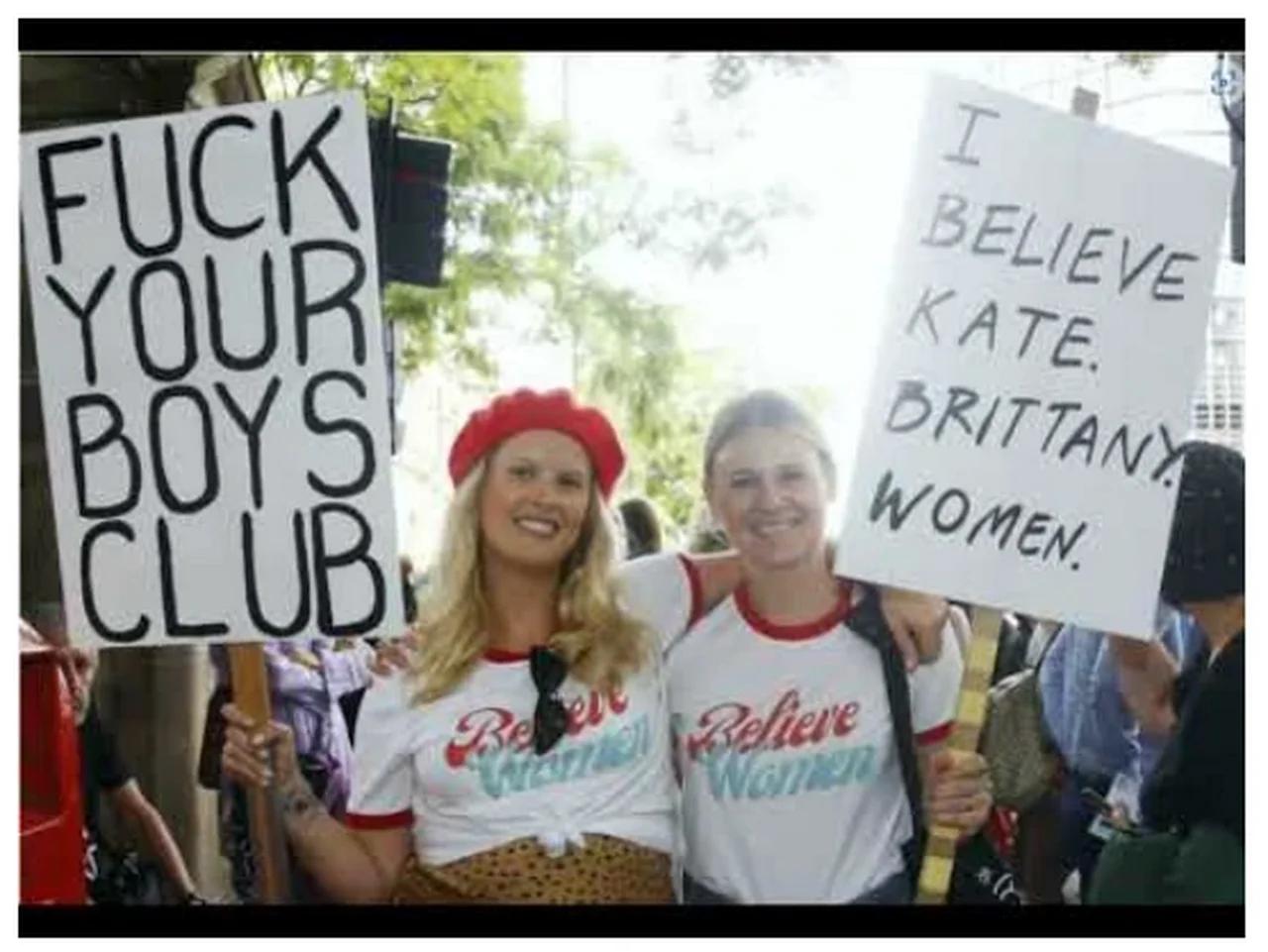 Brittany Higgins/Grace Tame fans this is what Feminism looks like