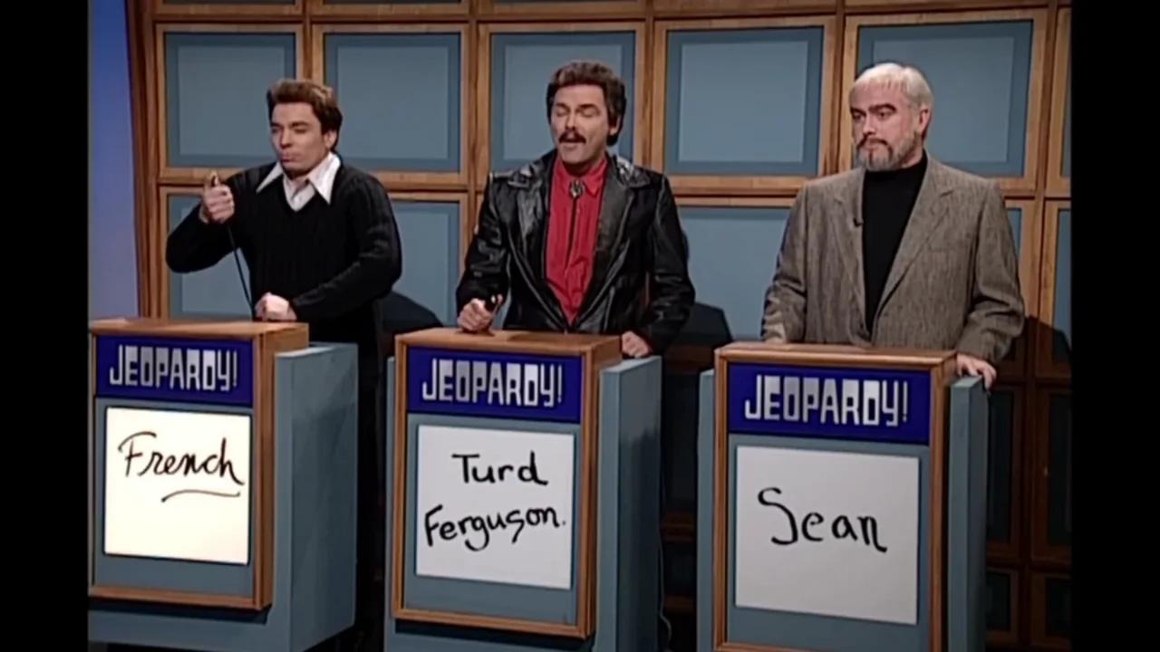 Celebrity Jeopardy French Stewart Burt Reynolds Sean Connery SNL_1080p